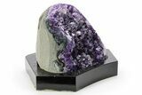 Amethyst Cluster With Wood Base - Uruguay #253142-1
